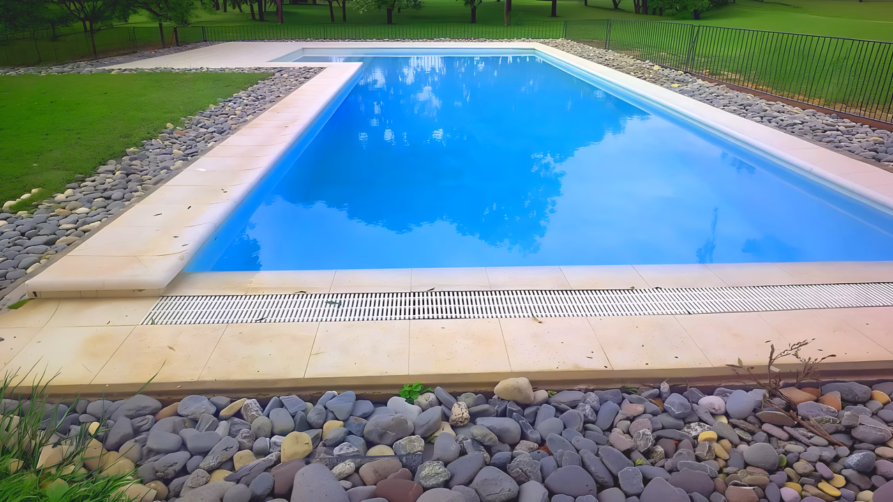Piscina de hormigón construida por Construmax en Agropecuaria El Guanaco, Metán, Salta