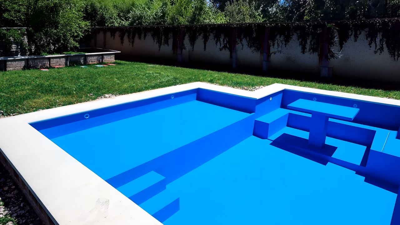 Piscina de hormigón construida por Construmax en General Güemes, Salta